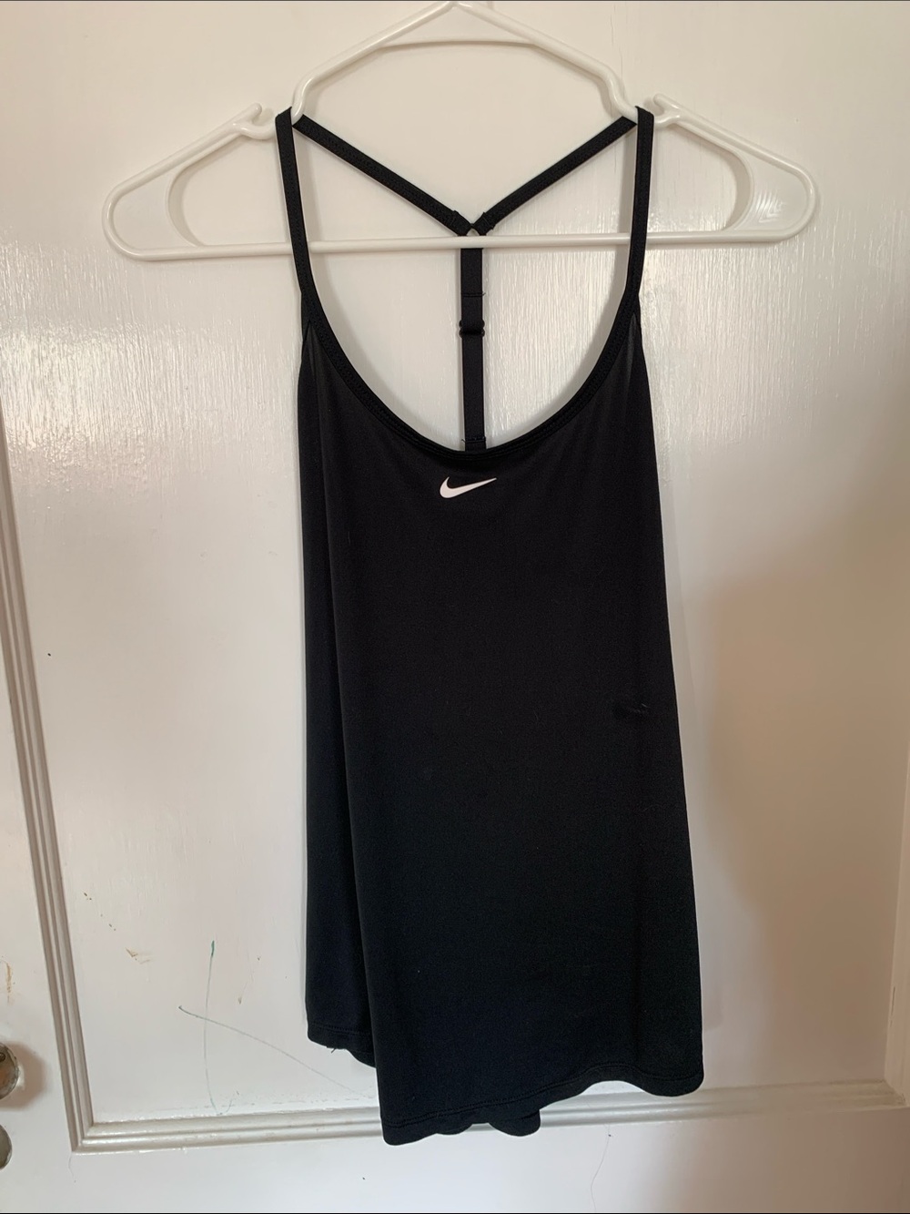 Nike Black Adjustable-Strap Tank with Vented Back